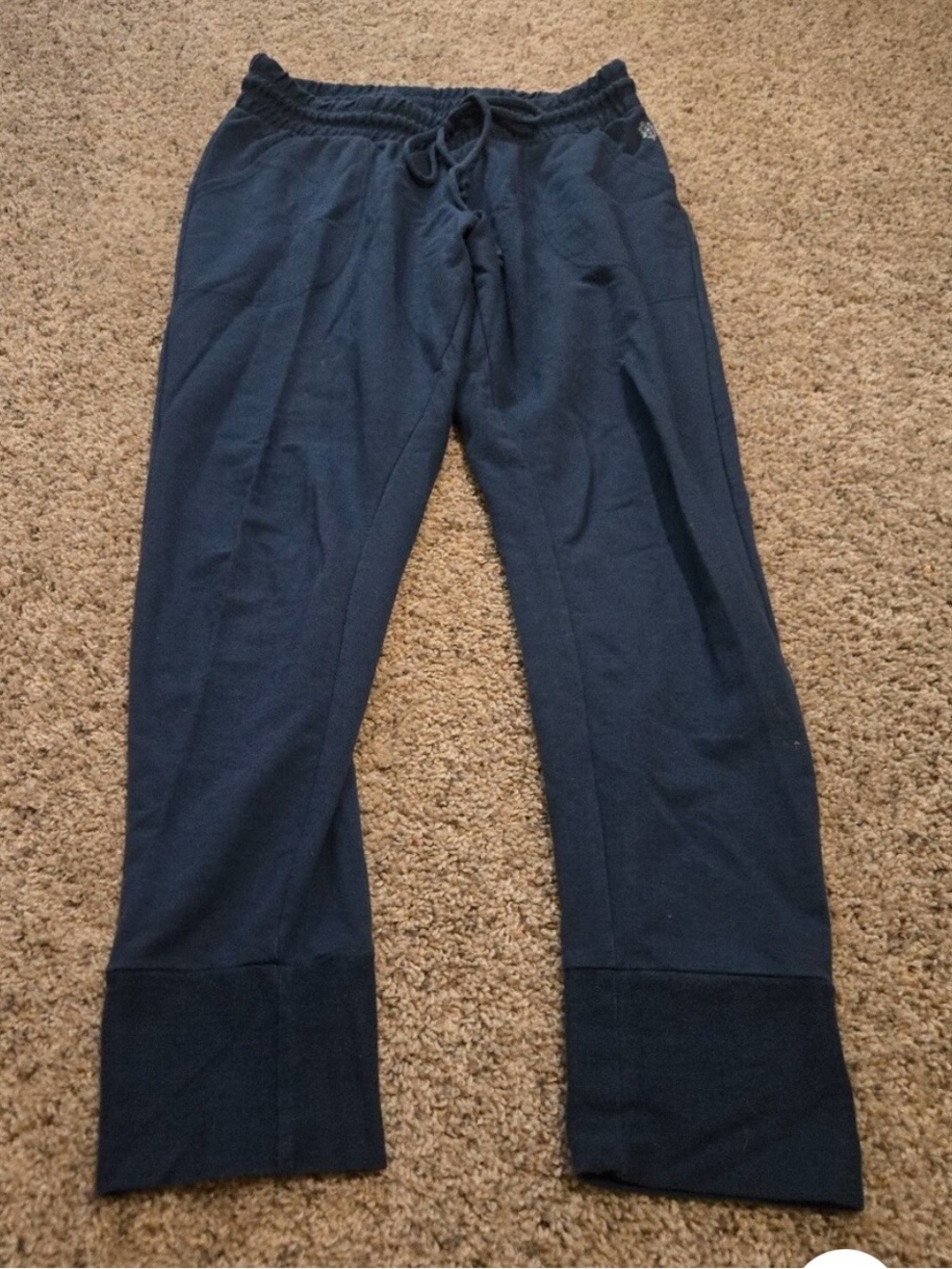 FP Movement by Free People Navy Drawstring Cuffed Track Pants! Like new Sz. L